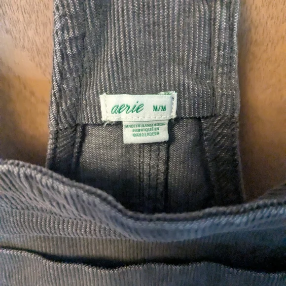 Aerie Gray Corduroy Overalls - Picture 3 of 8